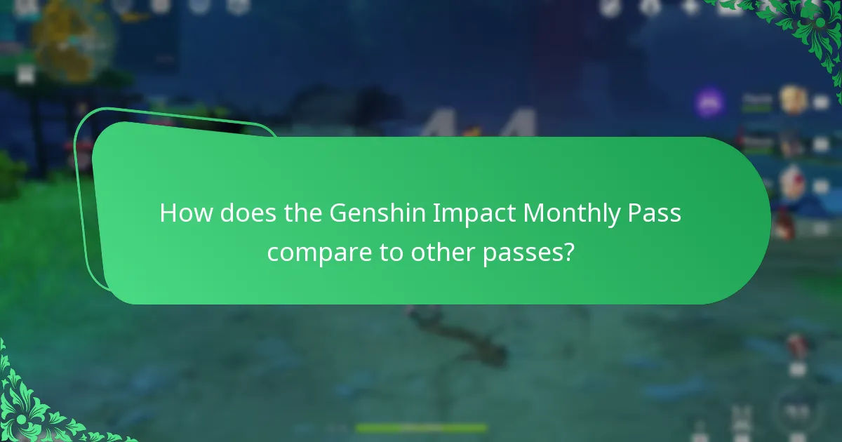 What is the gameplay impact of the Genshin Impact Monthly Pass?