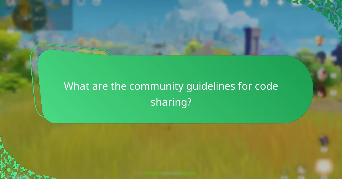 What are the community guidelines for code sharing?