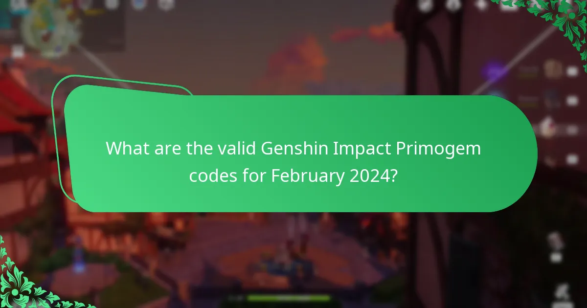 What are the valid Genshin Impact Primogem codes for March 2024?