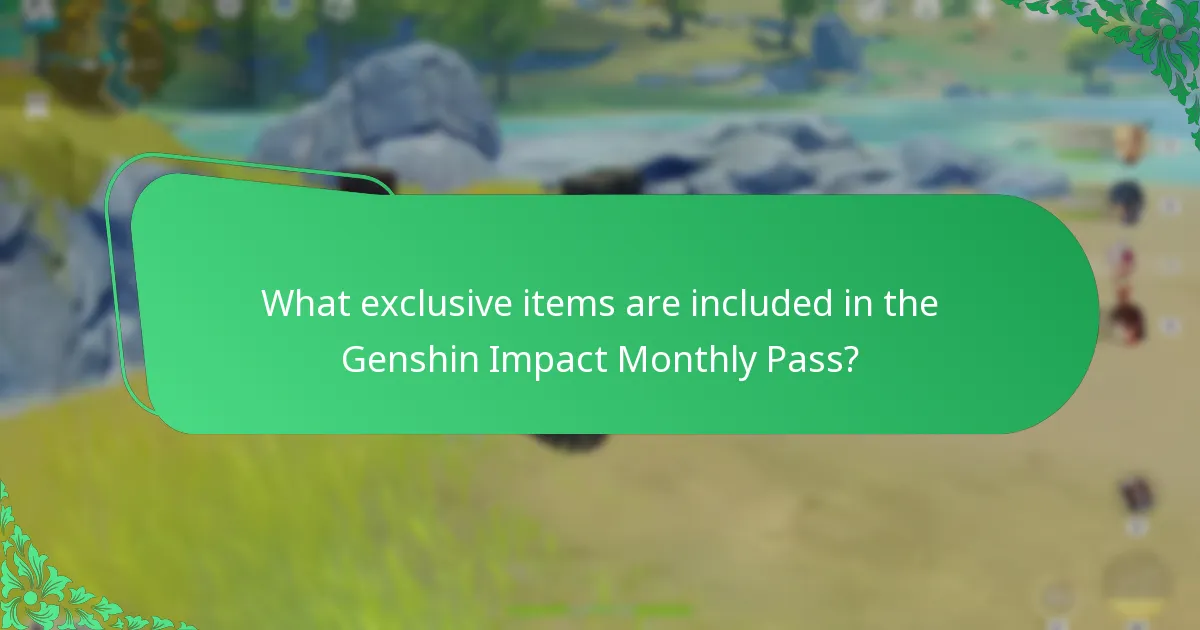 What resource rewards are provided by the Genshin Impact Monthly Pass?